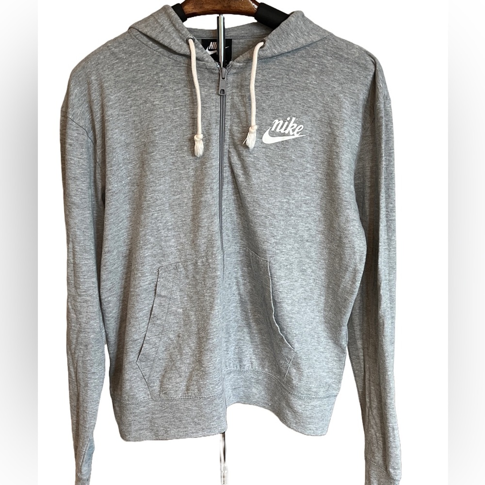 Nike Medium Gray Lightweight Zip Hoodie